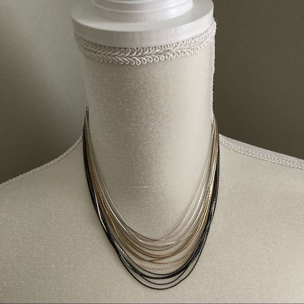 Express Multi-Chain Necklace - Gold/Silver/Black